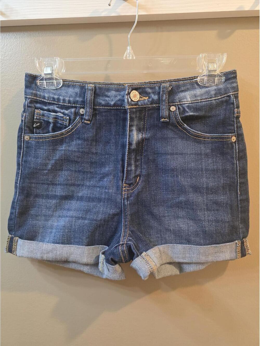 KanCan Womens Blue Denim Shorts Size Small Pre-Owned